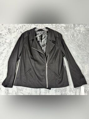 NWT Notations Zip Front Black Blazer Women’s XL Jacket
